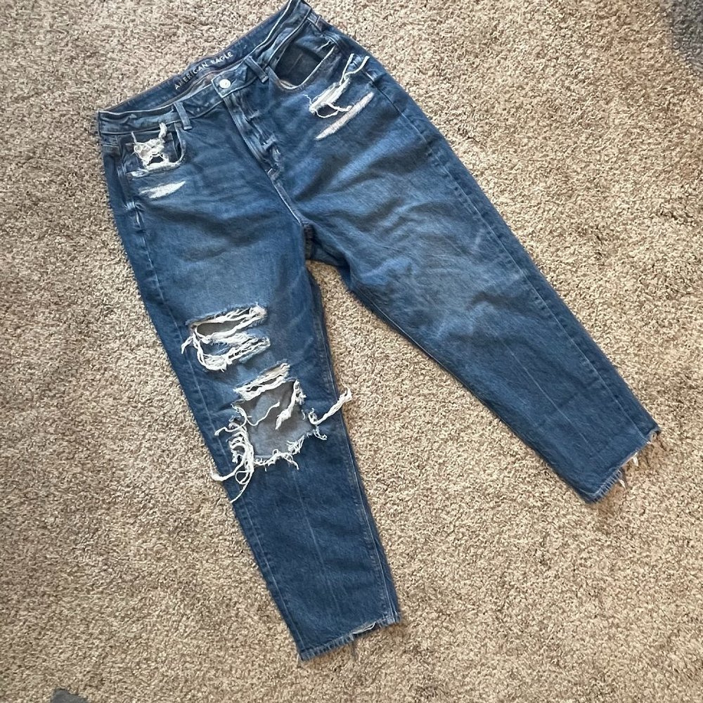 American Eagle Ripped Mom Jeans